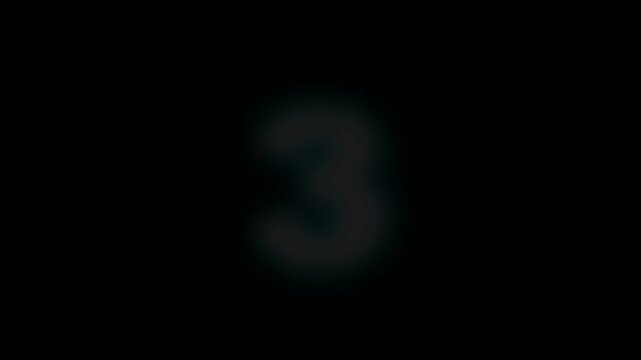 Digital Countdown Timer with Glowing Text Effect