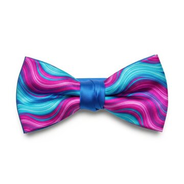 Colorful wave pattern bow tie