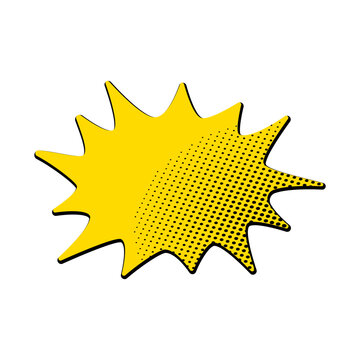 Halftone yellow doddle 