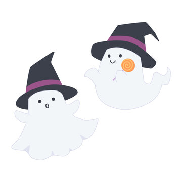 ハロウィンのおばけのイラスト