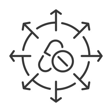 Broad Spectrum Antibiotic icon vector concept illustration with simple and editable line