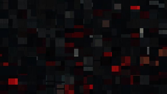 Red and black pixel animation background video 