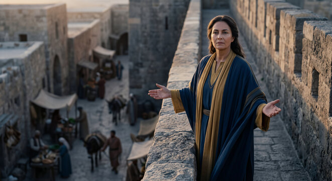 Wisdom Calling at the City Gates, Biblical Old Testament Scene