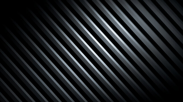 Diagonal metallic stripes create an abstract background with a gradient and reflective sheen