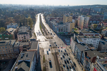 panorama miasta -Aleja Zwyciestwa. Pomorskie © WojciechWojcik
