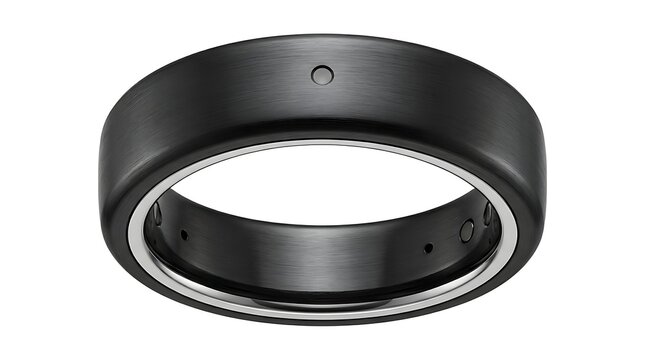 Minimalist black ring with small hole