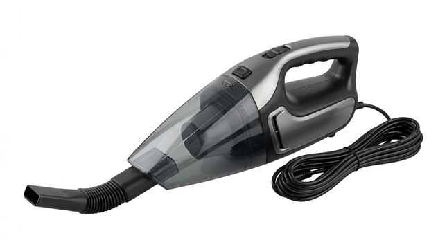 Handheld vacuum cleaner in use