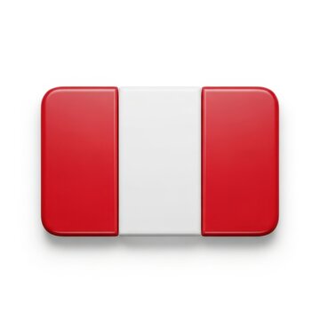 Two red rectangular objects with rounded corners