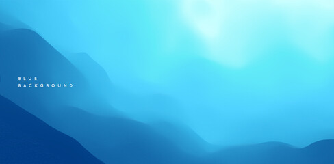 Obraz premium Abstract background with dynamic effect. Blue abstract ocean seascape. Sea surface. Landscape with mountains. Nature background. Cover design template. 3d vector for banner, flyer, poster or brochure.