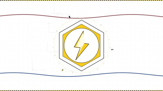 Electrical Service Motion Graphics &mdash; Lightning Bolt, Cable, Plug & Electrical Tools Clean Vector Animation
