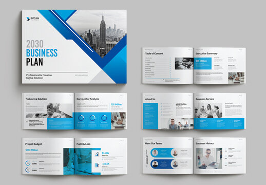 Business Plan Brochure Layout Landscape
