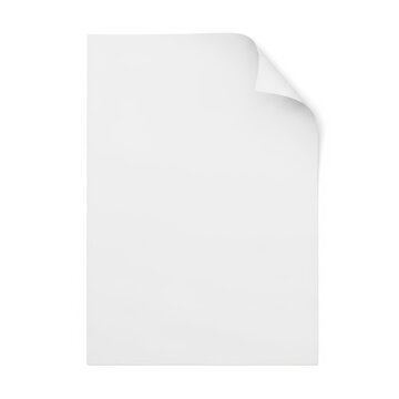 Corner of a plain white paper sheet