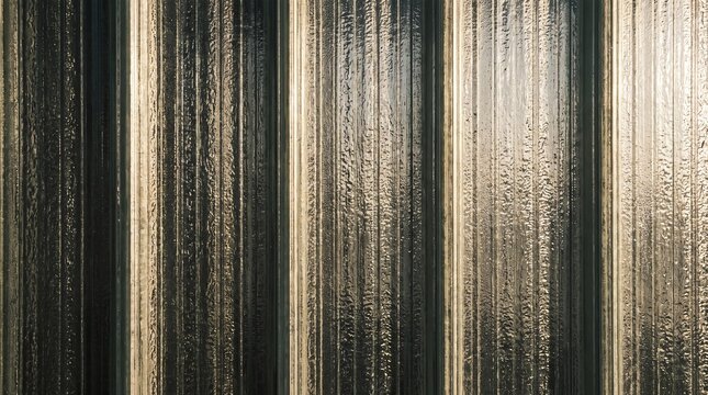 Fluted Glass Texture Background with Vertical Ribbed Pattern