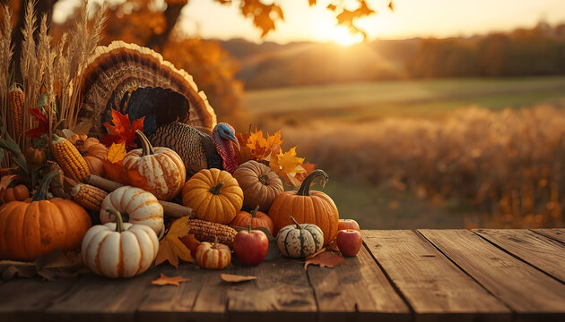thanksgiving background  with text space 