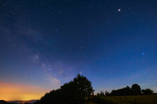 Summertime Milky Way stars and constellations.