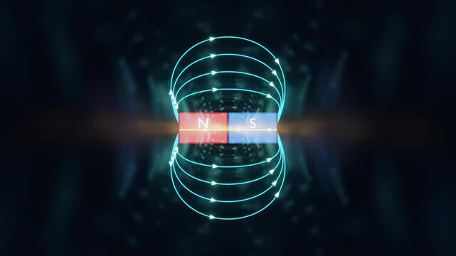3D Visualization of Magnetic Field Lines and Flux Around a Bar Magnet