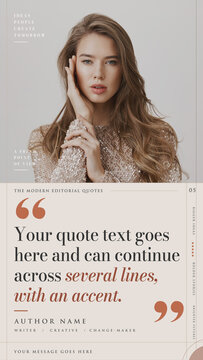 Editorial Quote Titles Vertical