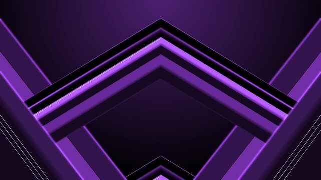 Abstract geometric composition of overlapping chevrons forming a diamond-shaped tunnel background animation