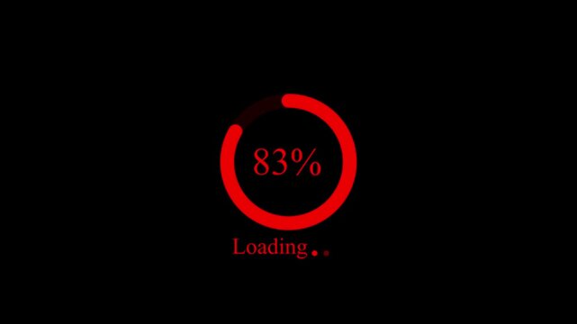 Abstract Circle Loading icon animation. finance % loading progress bar loading animation for website.4k