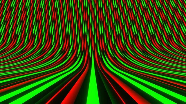 Green and Red Particles Motion Down Background VJ Loop in 4K