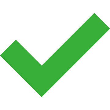 Green checkmark tick correct approve success icon symbol vector illustration