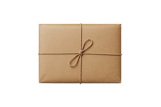 Creative kraft paper wrapped parcel visual resource