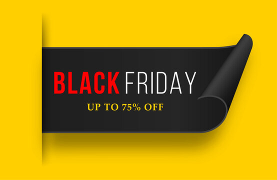 Black Friday discount banner with seasonal promotion and retail offer.