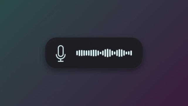 Animated Audio Wave Sound Frequency Voice Search Ui Bar Animation Motion Graphic Loop Featuring Modern Design Elements for Digital Media and Corporate Presentations