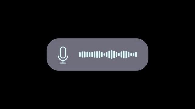 Animated Audio Wave Sound Frequency Voice Search Ui Bar Animation Motion Graphic Loop Featuring Modern Design Elements for Digital Media and Corporate Presentations