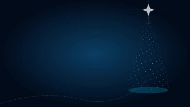 Animated Festive Christmas Holiday Background Snow Tree Greeting Motion Graphic Motion Graphic Loop Featuring Modern Design Elements for Digital Media and Corporate Presentations