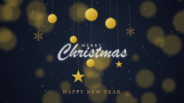 Animated Festive Christmas Holiday Background Snow Tree Greeting Motion Graphic Motion Graphic Loop Featuring Modern Design Elements for Digital Media and Corporate Presentations