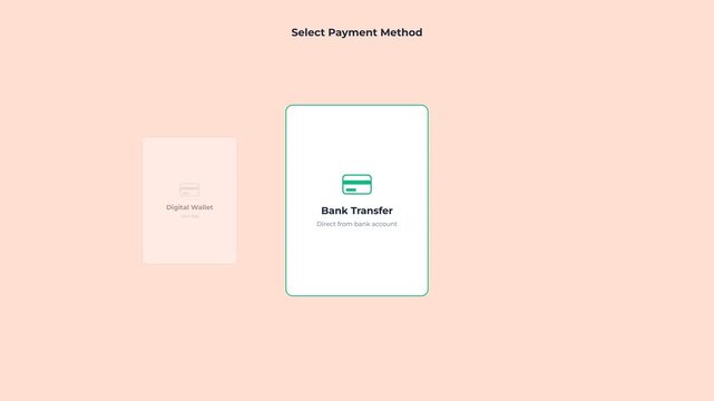 Digital payment method selection user interface screen kit