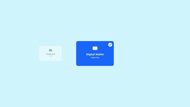 Digital wallet and credit card interface elements for online payment