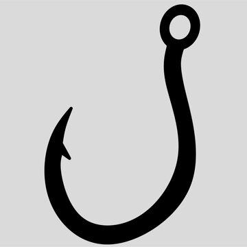 vector icon of fish hook or fishhook,angle,angol, angulaz icon