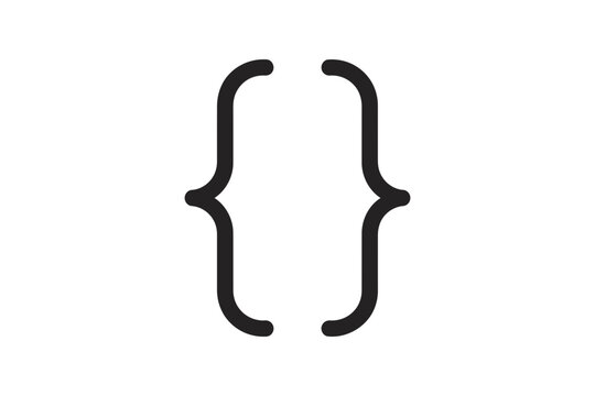 Curly Bracket Programming Symbol Vector