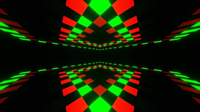 Red and Green Chess Light Pulse Background VJ Loop in 4K