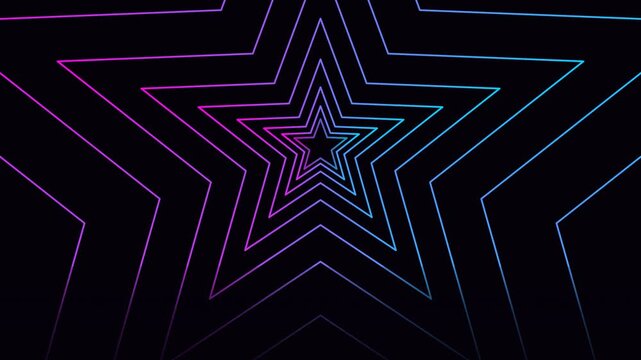 Animated Neon Glowing Geometric Lines Tunnel Cyber Grid Motion Graphic Motion Graphic Loop Featuring Modern Design Elements for Digital Media and Corporate Presentations