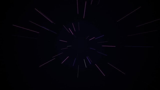 Animated Neon Glowing Geometric Lines Tunnel Cyber Grid Motion Graphic Motion Graphic Loop Featuring Modern Design Elements for Digital Media and Corporate Presentations