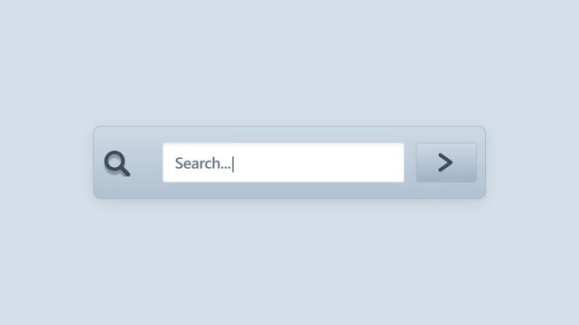Animated Search Bar Input Box Ui Interface Website Element Animation Motion Graphic Loop Featuring Modern Design Elements for Digital Media and Corporate Presentations