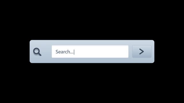 Animated Search Bar Input Box Ui Interface Website Element Animation Motion Graphic Loop Featuring Modern Design Elements for Digital Media and Corporate Presentations