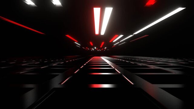 Red and White Strobe Behind Bars Background VJ Loop in 4K