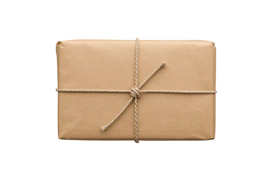 Distinctive neatly tied kraft parcel decorative object