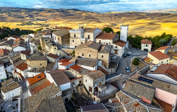 Aerial view of Candela in the Province of Foggia, Apulia, Italy