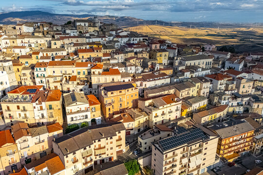 Aerial view of Candela in the Province of Foggia, Apulia, Italy