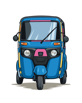 blue bajaj isolated on white