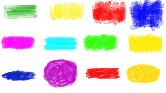 Abstract Colorful paint brush set