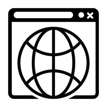 earth globe icon, Web browser er vitor globe ba website vector icon