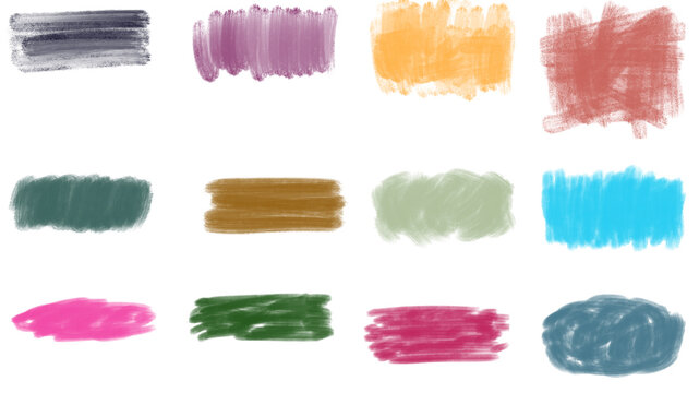 Abstract Colorful paint brush set