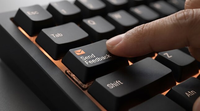 Finger pressing a verification button on a computer keyboard for digital security