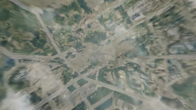Earth zoom in from space to Mannheim Germany